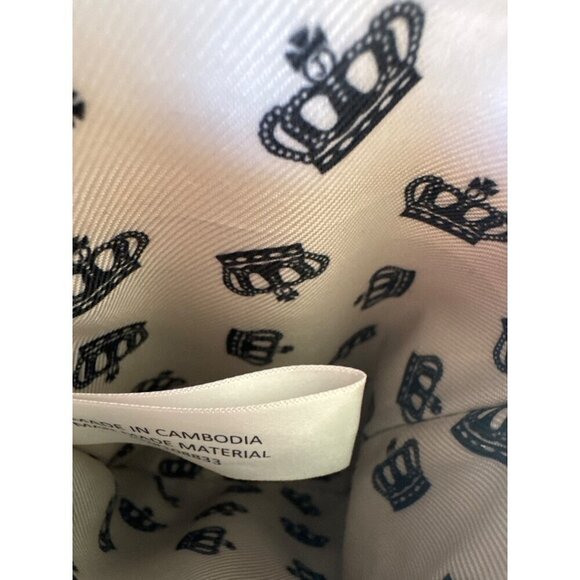 Juicy Couture Black Embossed Crossbody Bag Gold Chain Strap; Crown Print Lining* - Picture 6 of 8